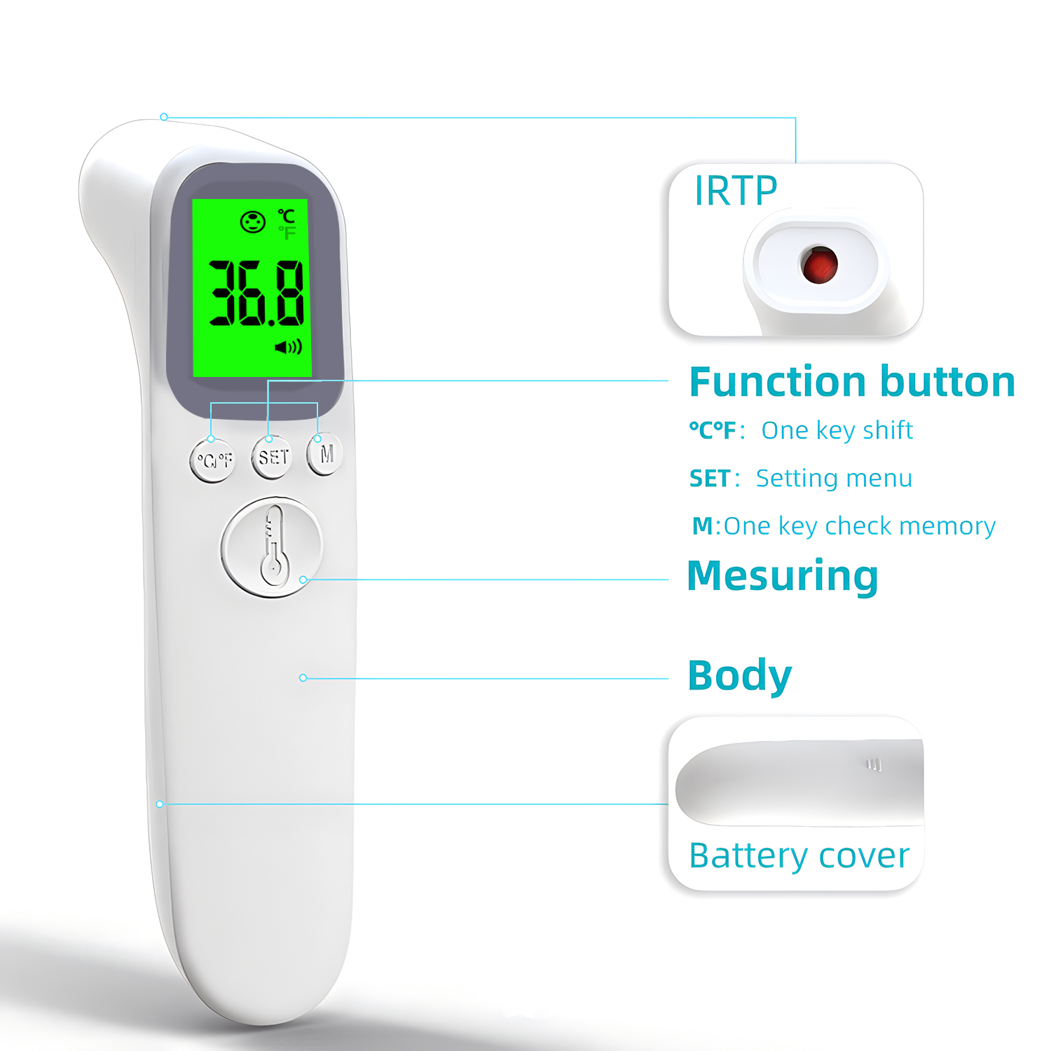 Termometer Demam Inframerah Di - Digital Thermometer Infrared ulasan dan harga