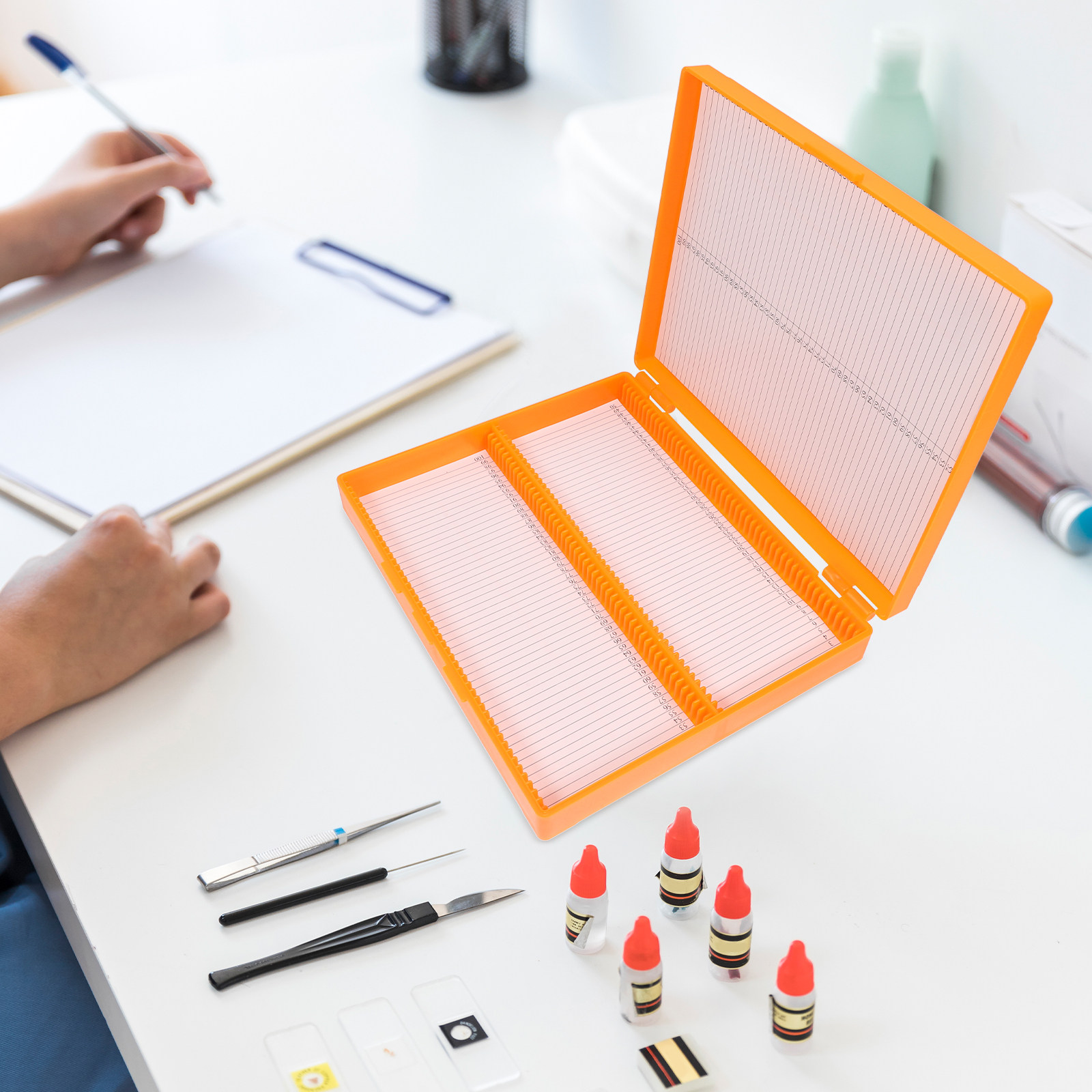 Organizer Plastik Mikroskop un - Pathology Slide Storage ulasan dan harga